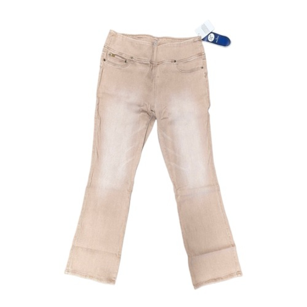 DG2 by Diane Gilman Camel Bootcut Distressed Pants Size Large Style 393085